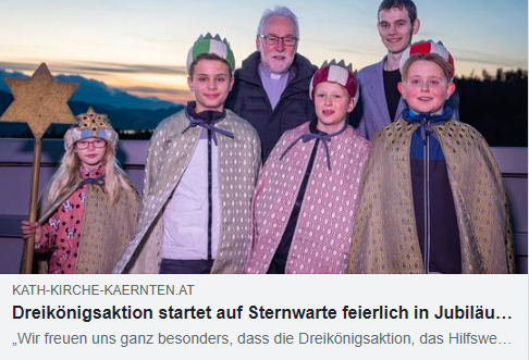 Bild vom Artikel über das  Jubiläum der Dreikönigsaktion Kärnten